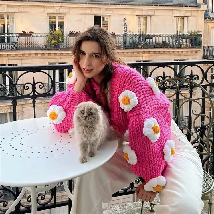 Jastie 3 Colors Winter Women's Cardigans 2022 Multicolor Floral Knitted Decoration Long Sleeve Loose Coats Warm Sweaters
Jastie 3 Colors Winter Women's Cardigans 2022 Multicolor Floral Knitted Decoration Long Sleeve Loose Coats Warm Sweaters