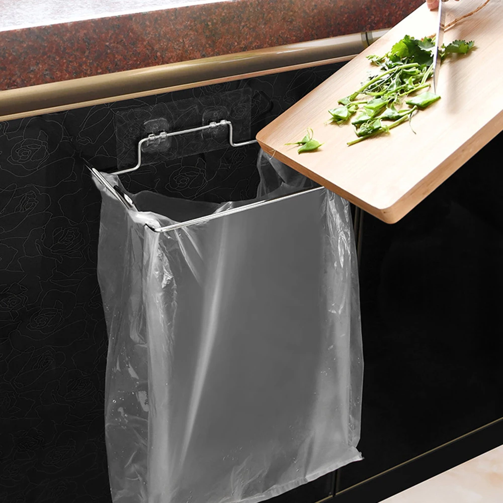 Kitchen Trash Rack Stainless Steel Garbage Cupboard Door Back Hanging Organizer Towel Holders Trash Bag Hanger Storage Shelf
Kitchen Trash Rack Stainless Steel Garbage Cupboard Door Back Hanging Organizer Towel Holders Trash Bag Hanger Storage Shelf
