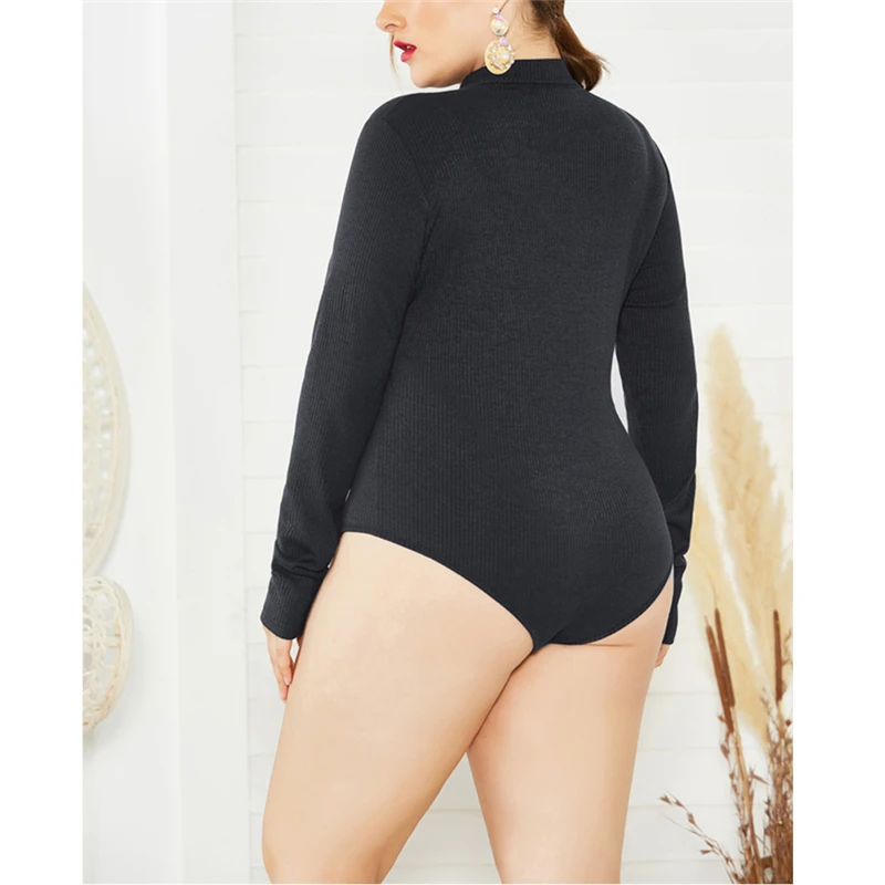 New Sexy Women Plus Size Knit Bodysuit Long Sleeve Zipper Slim Jumpsuit Bodysuit Women Stretchy Leotard Body Top Solid Playsuit
New Sexy Women Plus Size Knit Bodysuit Long Sleeve Zipper Slim Jumpsuit Bodysuit Women Stretchy Leotard Body Top Solid Playsuit