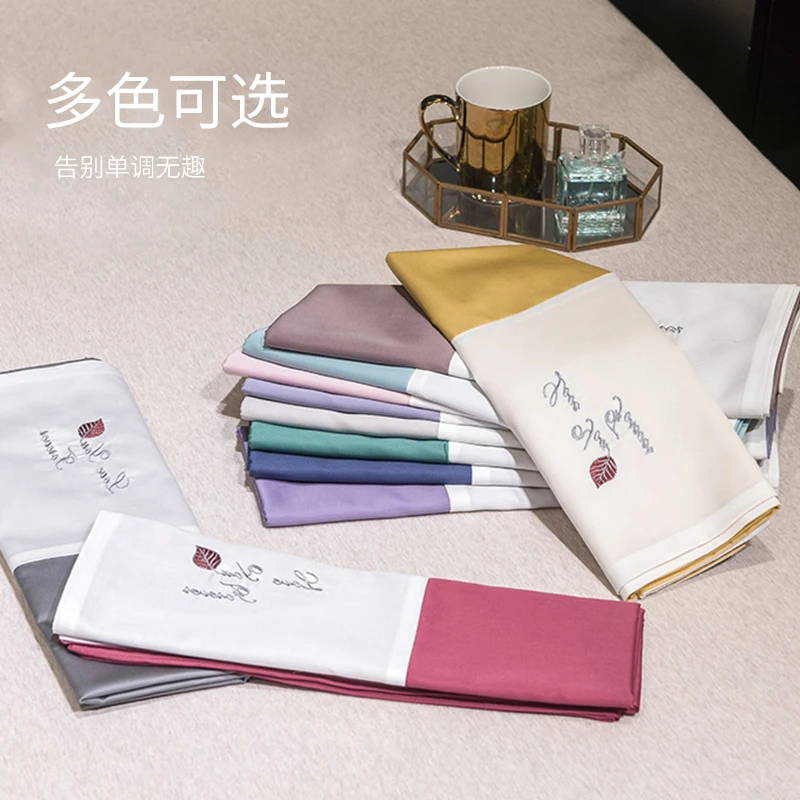 One pair of pure cotton pillow case single double large single thickened pillow case 48x74cm* 
One pair of pure cotton pillow case single double large single thickened pillow case 48x74cm*