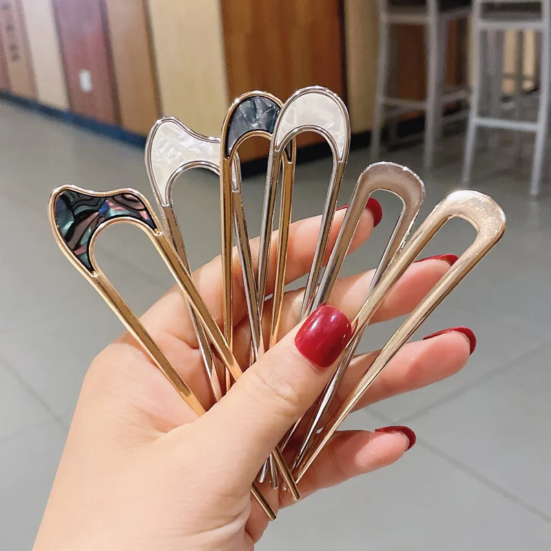 U Shape Hairpins Metal Hair Fork Girls Colorful Hair Sticks Hair Plug Hair Accessories Women Hair Clip Metal Shell Hair Sticks
U Shape Hairpins Metal Hair Fork Girls Colorful Hair Sticks Hair Plug Hair Accessories Women Hair Clip Metal Shell Hair Sticks