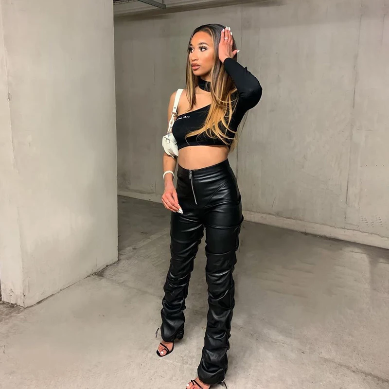 LALUMAI women's PU Pants 2021 summer high waist buttocks fashion casual leather trousers PU leather leather pants women
LALUMAI women's PU Pants 2021 summer high waist buttocks fashion casual leather trousers PU leather leather pants women