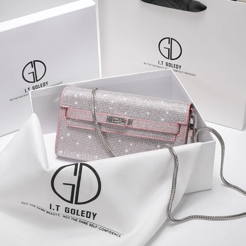 100% Genuine Leather Luxury Brand Ladies Rhinestone Chain Shoulder Bag Famous Designer Wallets and Handbags Gg Cc Sac Luxe Femme
100% Genuine Leather Luxury Brand Ladies Rhinestone Chain Shoulder Bag Famous Designer Wallets and Handbags Gg Cc Sac Luxe Femme