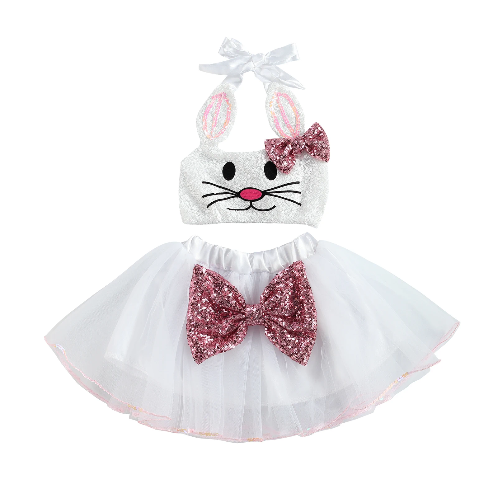 Girl's Two Piece Dress Set, Baby's Sleeveless Lace Up Neck Sequins Vest Mesh Skirt for Children
Girl's Two Piece Dress Set, Baby's Sleeveless Lace Up Neck Sequins Vest Mesh Skirt for Children