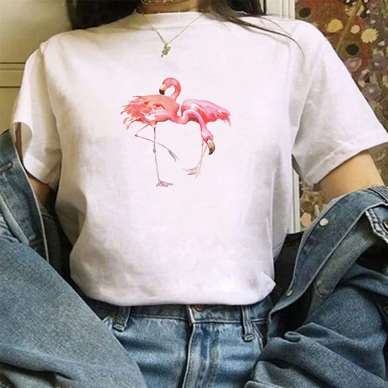 Flamingo T-shirts Woman Women Clothes Summer Short Sleeve Women's Vintage Women-clothing With Sleeves Tops White Crop Top Tees
Flamingo T-shirts Woman Women Clothes Summer Short Sleeve Women's Vintage Women-clothing With Sleeves Tops White Crop Top Tees