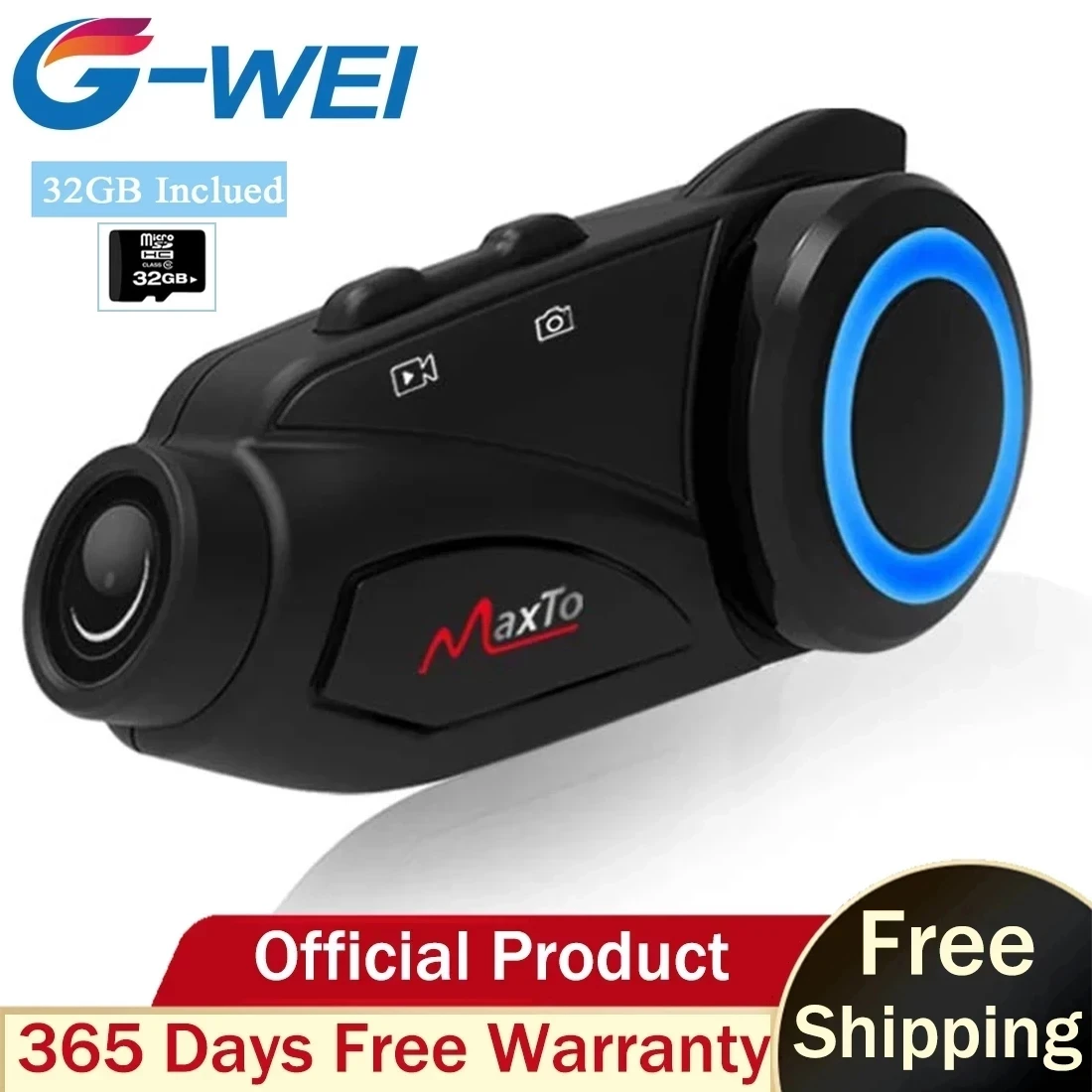 Maxto Motorcycle Bluetooth Headset with Camera, M3 6-Way Motorbike Helmet WiFi Intercom Communication Systems 6 Riders Group Wir
Maxto Motorcycle Bluetooth Headset with Camera, M3 6-Way Motorbike Helmet WiFi Intercom Communication Systems 6 Riders Group Wir