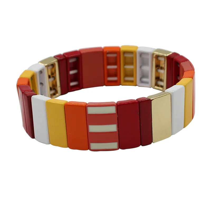 European and American New Ins Alloy Enamel Paint Women's Bracelet Bohemian Geometric Small Fresh Net Red Female Bangle Bracelet
European and American New Ins Alloy Enamel Paint Women's Bracelet Bohemian Geometric Small Fresh Net Red Female Bangle Bracelet