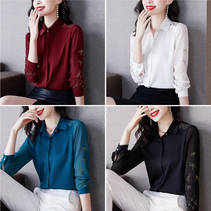 Acetate Satin Shirt Women's Long-sleeved 2021 Design Sense Western Style Imitated Silk Fabric Office Lady Professional Shirt
Acetate Satin Shirt Women's Long-sleeved 2021 Design Sense Western Style Imitated Silk Fabric Office Lady Professional Shirt