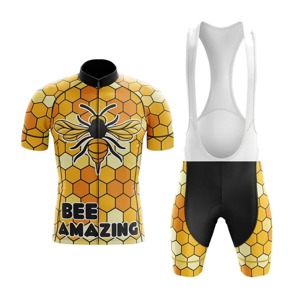 Bee Amazing Series Short Sleeve Bib Shorts Gel Breathable Pad New Cycling Jersey Set Maillot Ciclismo Hombre
Bee Amazing Series Short Sleeve Bib Shorts Gel Breathable Pad New Cycling Jersey Set Maillot Ciclismo Hombre