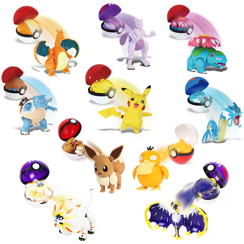 Genuine Pokemon Pocket Monster Pokeball Deformation Toy Mewtwo Pikachu Psyduck Charizard Venusaur Gyarados Anime Figure Model
Genuine Pokemon Pocket Monster Pokeball Deformation Toy Mewtwo Pikachu Psyduck Charizard Venusaur Gyarados Anime Figure Model