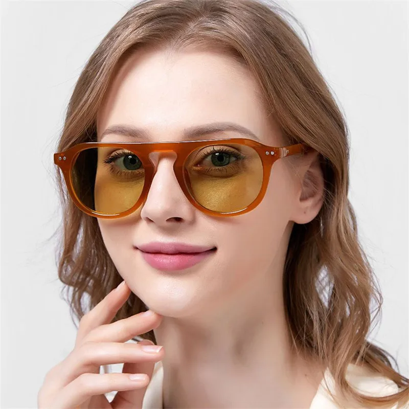 

Fashion Lunettes De Soleil Sun Glasses Female Gafas Eyewear Round Okulary Sunglasses Women Shades PC Frame