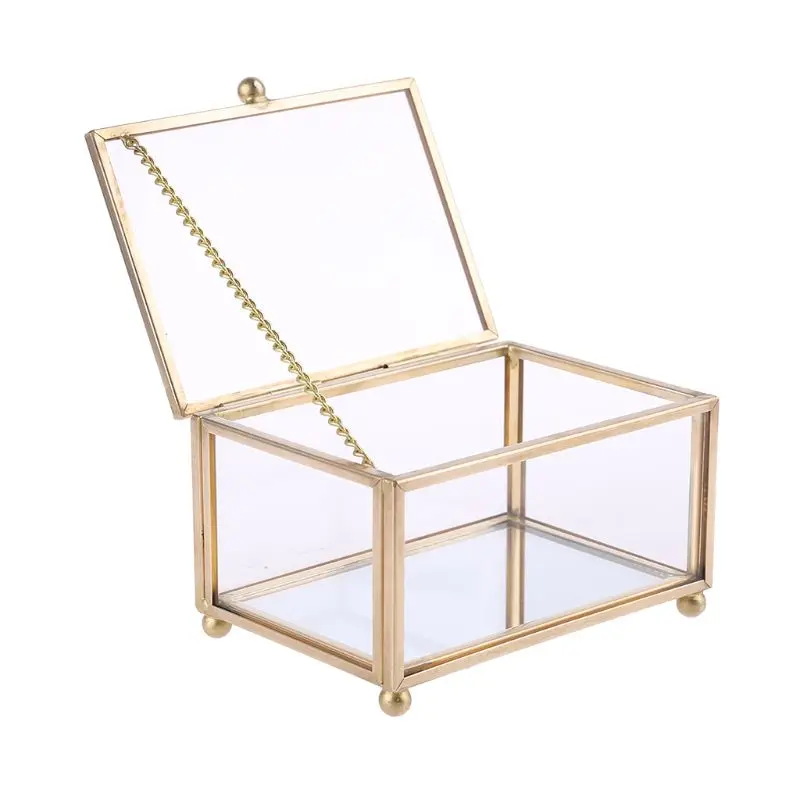 Rustic Wedding Ring Box Geometric Transparent Glass Jewelry Display Storage Hold
Rustic Wedding Ring Box Geometric Transparent Glass Jewelry Display Storage Hold