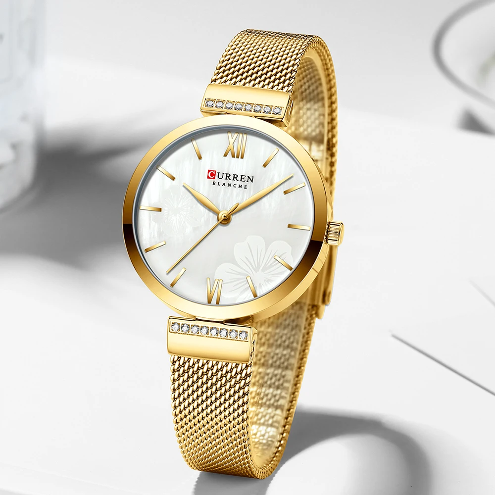 CURREN Gold Wristwatch Mesh Ladies Watches Luxury Brand Elegant Simple Quartz Watch Women's Bracelet Clock Female Reloj mujer
CURREN Gold Wristwatch Mesh Ladies Watches Luxury Brand Elegant Simple Quartz Watch Women's Bracelet Clock Female Reloj mujer