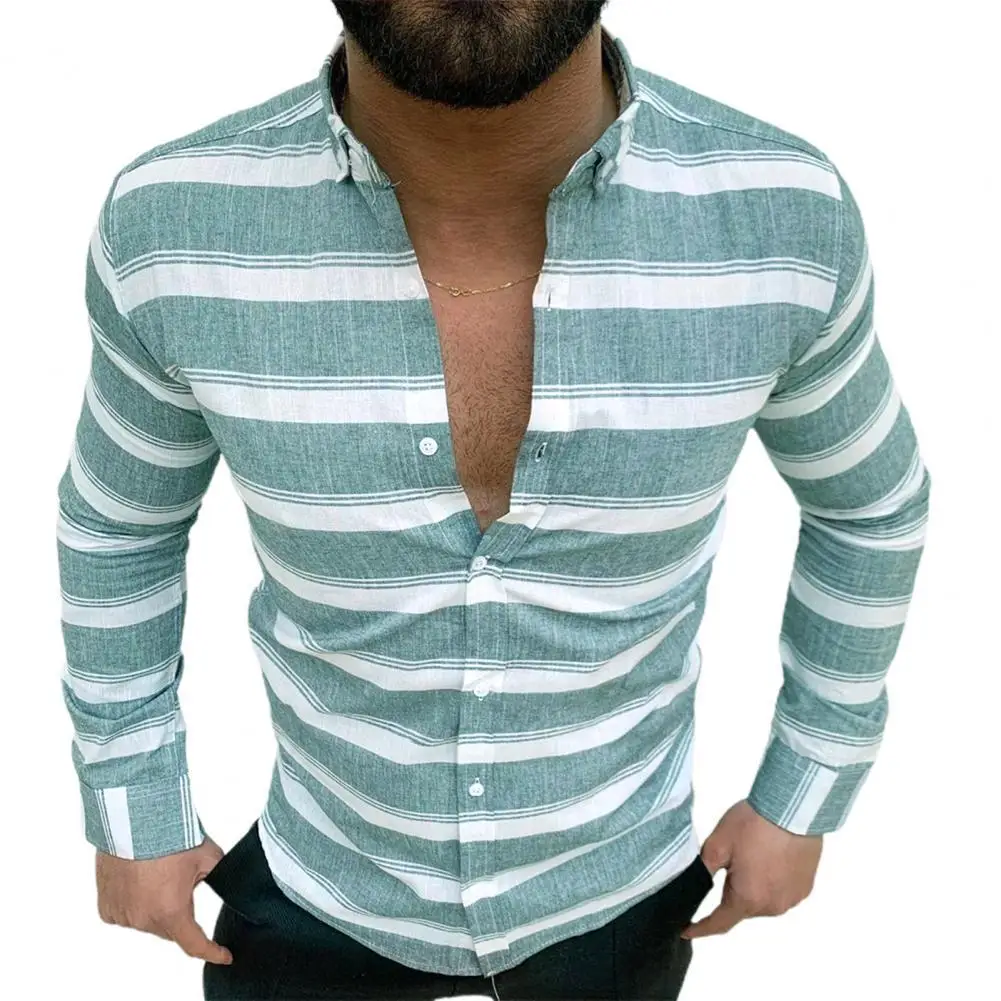 Spring Summer New Casual Striped Print Shirts Men Fashion Button Lapel Slim Tops 2021 Vintage Mens Long Sleeve Shirt Streetwear
Spring Summer New Casual Striped Print Shirts Men Fashion Button Lapel Slim Tops 2021 Vintage Mens Long Sleeve Shirt Streetwear