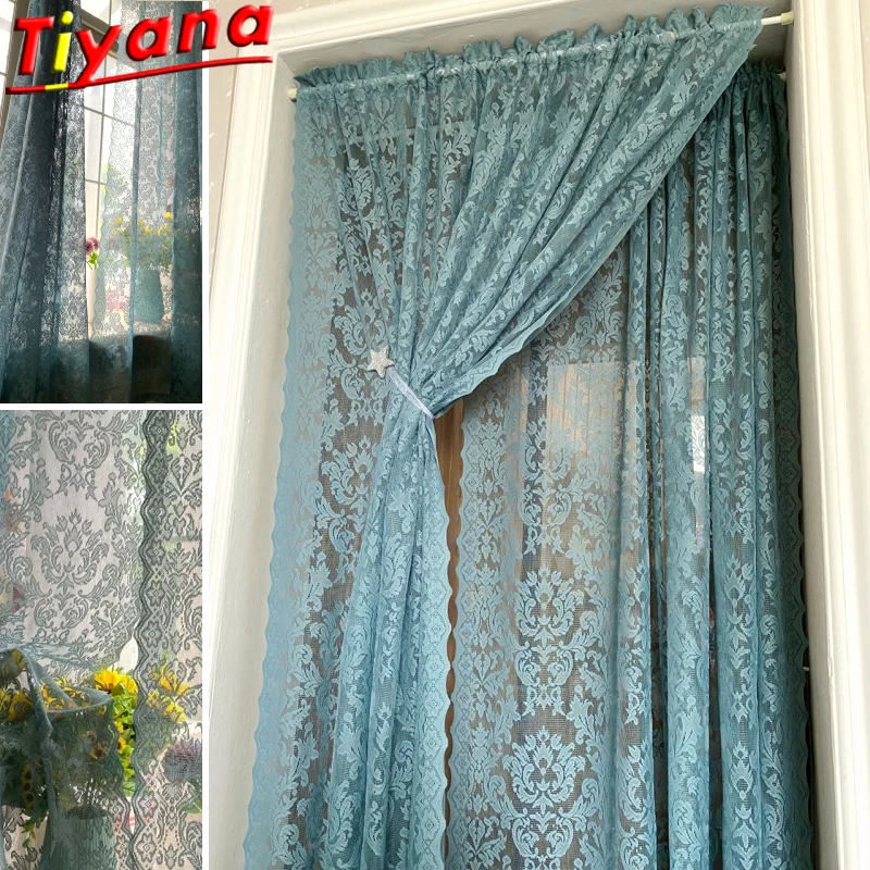 1PC Rod Pocket Hollow out Blue Lace curtain for Living Room Door Curtains Tulle Kitchen Entrance Partition Yarn *NT
1PC Rod Pocket Hollow out Blue Lace curtain for Living Room Door Curtains Tulle Kitchen Entrance Partition Yarn *NT