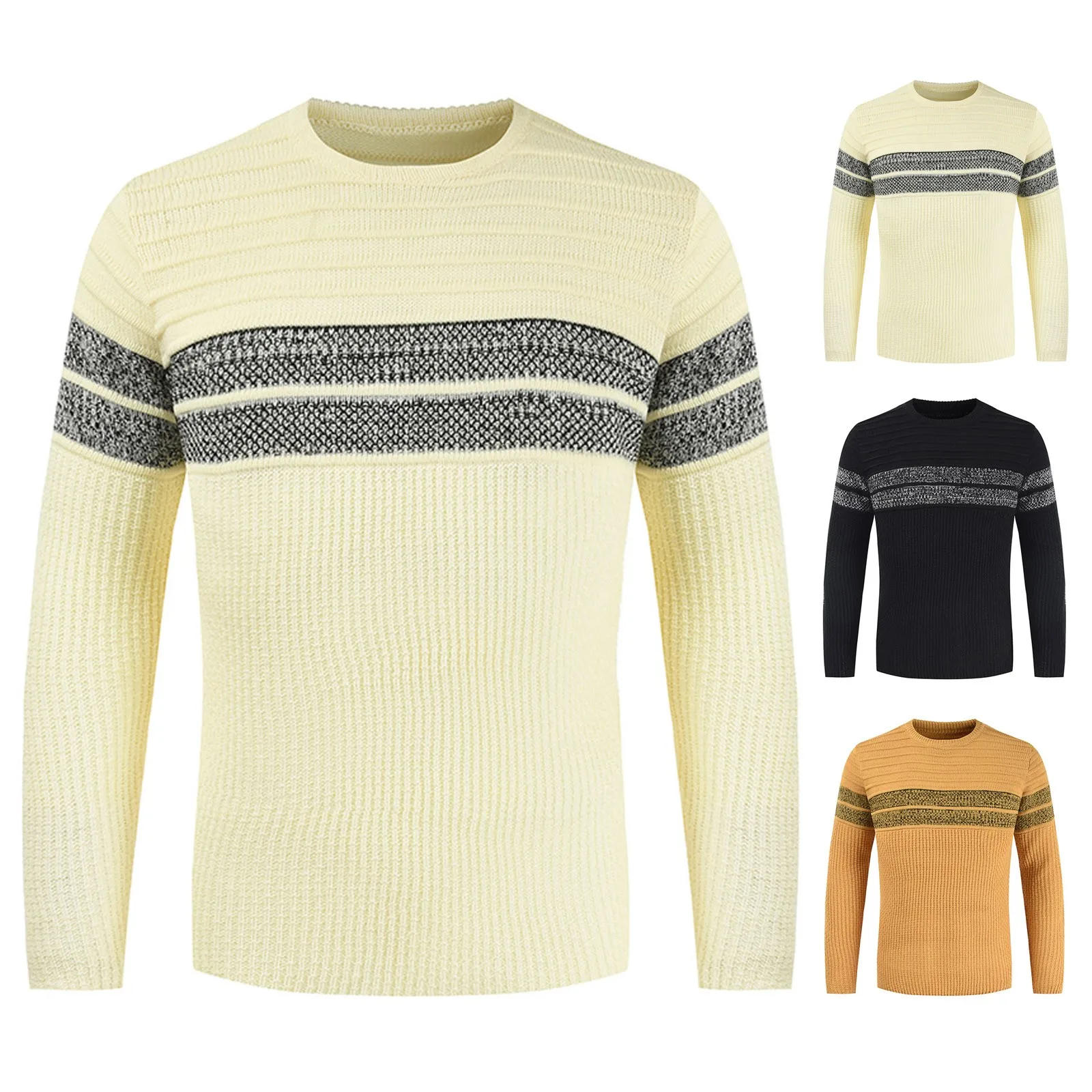 Men's Color Block Tops Round Neck Pullover Knitted Sweater Comfy Casual High Quality Sweaters Free Fast Shipping Свитер Мужской
Men's Color Block Tops Round Neck Pullover Knitted Sweater Comfy Casual High Quality Sweaters Free Fast Shipping Свитер Мужской