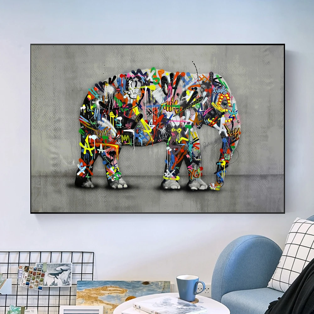 African Wild Elephant Canvas Printings Painting Colorful Graffiti Art Posters and Prints Wall Art Animal Picture for Living Room
African Wild Elephant Canvas Printings Painting Colorful Graffiti Art Posters and Prints Wall Art Animal Picture for Living Room