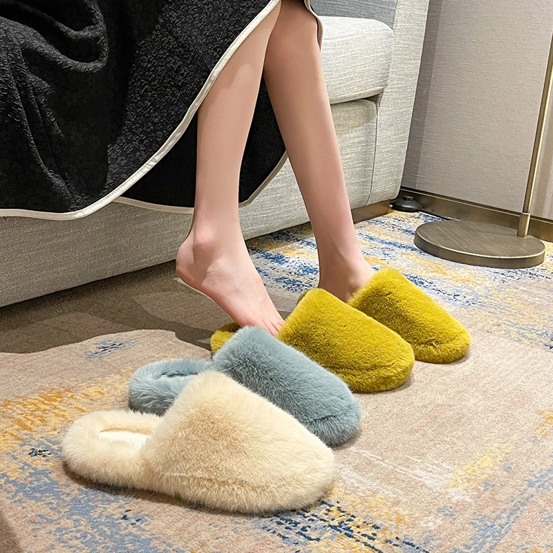 Shoes Woman 2021 Cover Toe Flock Plush Slippers For Adults Winter Footwear Pantofle Low Luxury Slides Fur Massage New Flat
Shoes Woman 2021 Cover Toe Flock Plush Slippers For Adults Winter Footwear Pantofle Low Luxury Slides Fur Massage New Flat