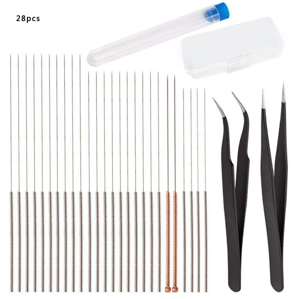 28pcs/lot Nozzle Cleaning Needle 3D Printer Nozzle Cleaning Tool Kit Nozzle Cleaning Drill Stainless Steel With Tweezers
28pcs/lot Nozzle Cleaning Needle 3D Printer Nozzle Cleaning Tool Kit Nozzle Cleaning Drill Stainless Steel With Tweezers