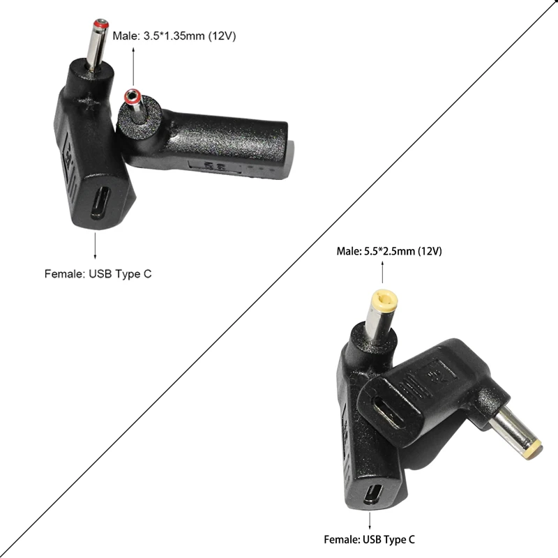 12V USB Type C PD Charging Converter for Jumper Router LED Strip Monitor USB C female to 5.5*2.5 3.5*1.35mm Male Jack Connector
12V USB Type C PD Charging Converter for Jumper Router LED Strip Monitor USB C female to 5.5*2.5 3.5*1.35mm Male Jack Connector