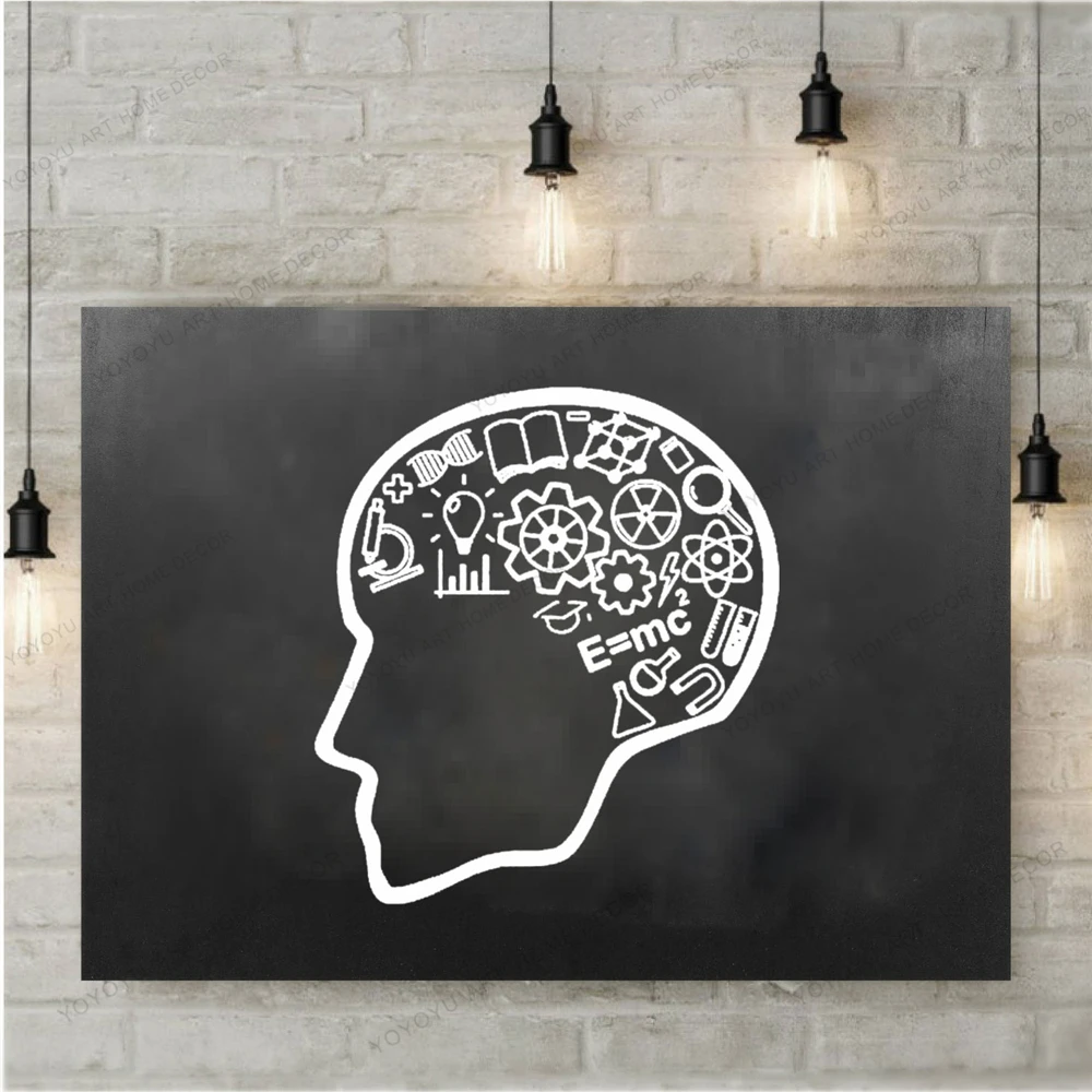 

Science Creative Mind Wall Art Decal Vinyl Wall Sticker Home And Lab Decoration Removable Wallpoof Decor CX728