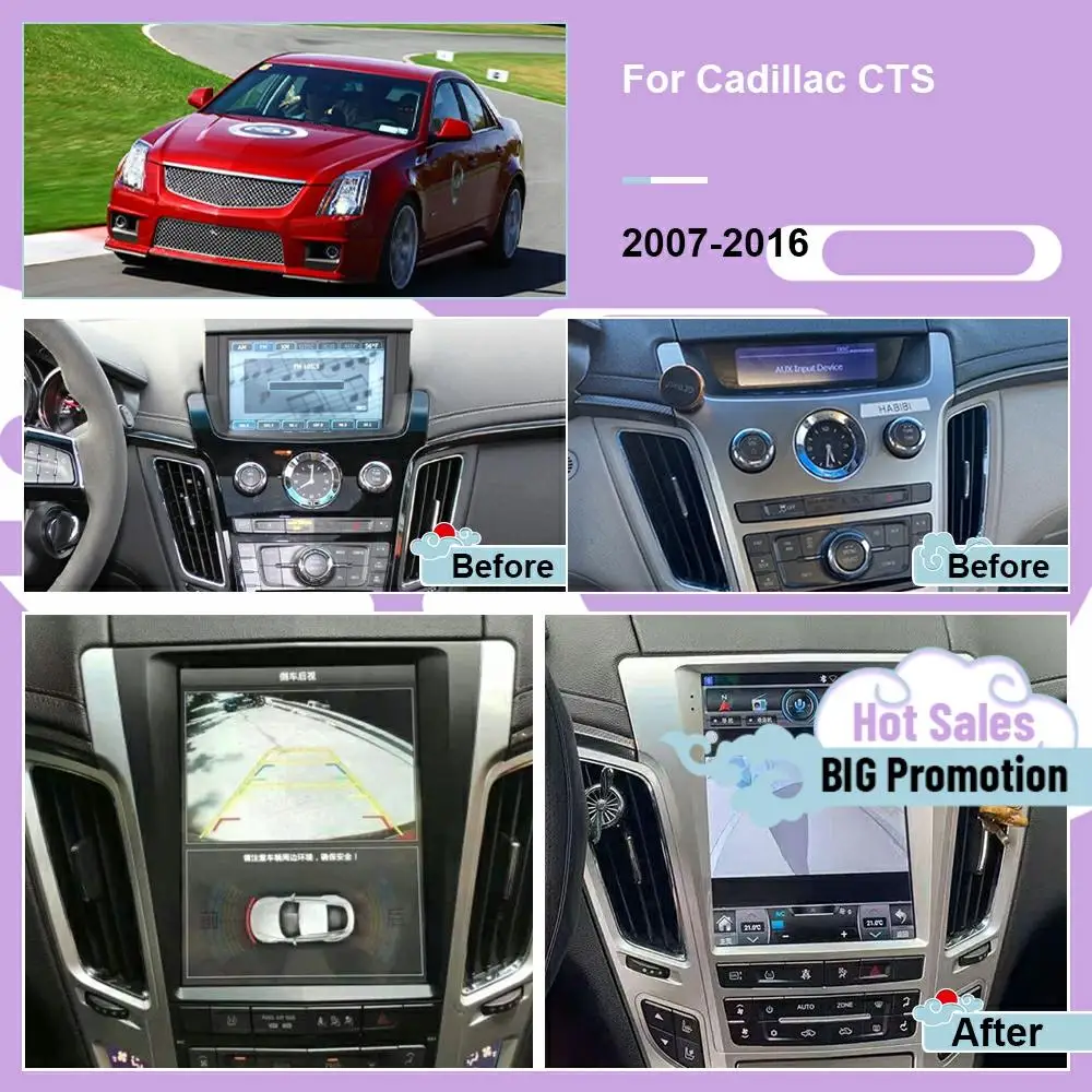 6+128G Carplay Tesla Screen Stereo Android 12 For Cadillac CTS 2007 2008 2009 2010 2011 2012 2013 2014 2015 2016 GPS Head Unit
6+128G Carplay Tesla Screen Stereo Android 12 For Cadillac CTS 2007 2008 2009 2010 2011 2012 2013 2014 2015 2016 GPS Head Unit