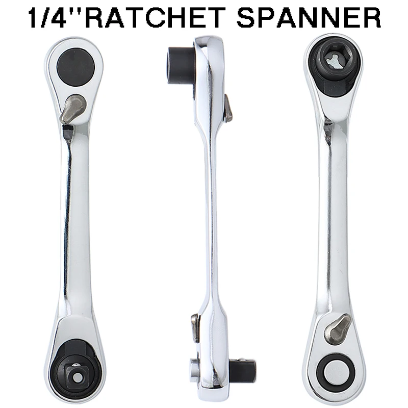 1pc 1/4" Drive Ratchet Magnetic Bit Driver Dual Ended Spanner Protable Mini Gear Wrench W/quick Release Button For Repairing Car
1pc 1/4" Drive Ratchet Magnetic Bit Driver Dual Ended Spanner Protable Mini Gear Wrench W/quick Release Button For Repairing Car