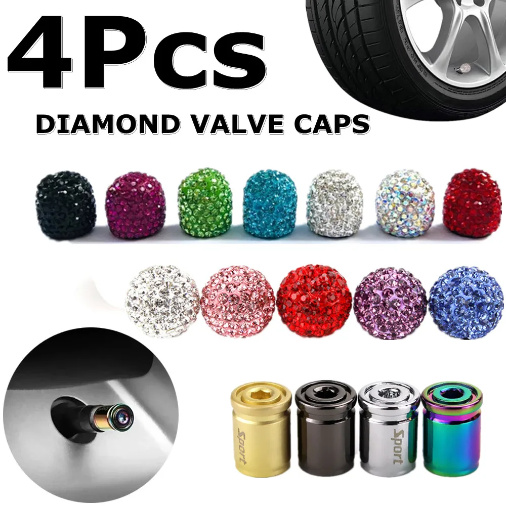 Car Wheel Tire Valve Caps Tyre Rim Stem Covers Airdust Waterproof For Automobiles Motorcycles Trucks Bikes Diamond-studded 4PCS
Car Wheel Tire Valve Caps Tyre Rim Stem Covers Airdust Waterproof For Automobiles Motorcycles Trucks Bikes Diamond-studded 4PCS