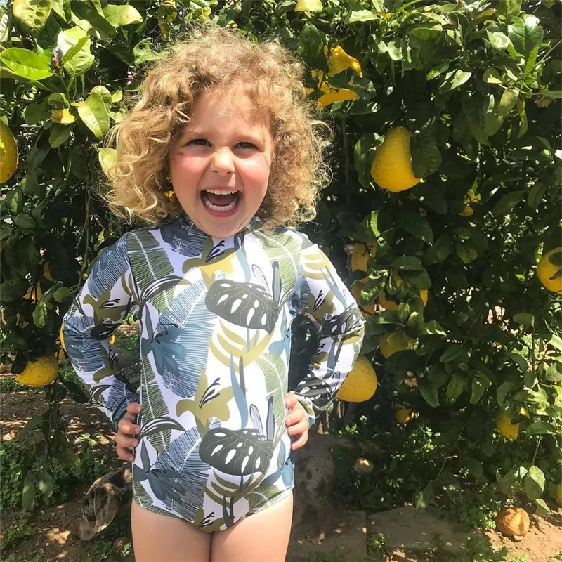 Baby Girl Bathing Suit 1Piece Print Boutique Kids Clothing Long Sleeve Infant Rash Guard Swimwear Baby Girl Favors Pool Bodysuit
Baby Girl Bathing Suit 1Piece Print Boutique Kids Clothing Long Sleeve Infant Rash Guard Swimwear Baby Girl Favors Pool Bodysuit