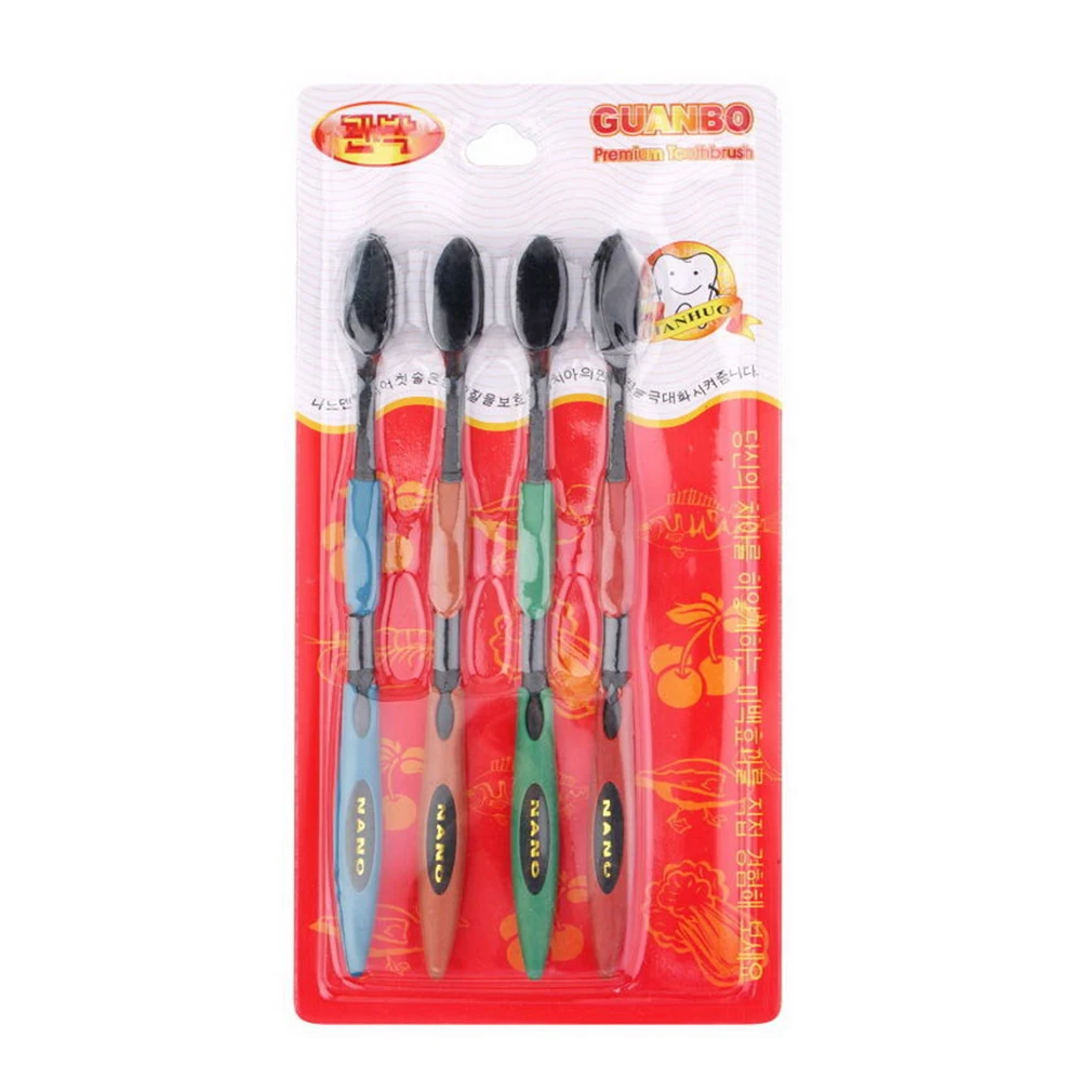 4pcs Bamboo Charcoal Toothbrush Ultra Soft Toothbrush Compact Head And Slim Design Oral Care for Sensitive Gums
4pcs Bamboo Charcoal Toothbrush Ultra Soft Toothbrush Compact Head And Slim Design Oral Care for Sensitive Gums