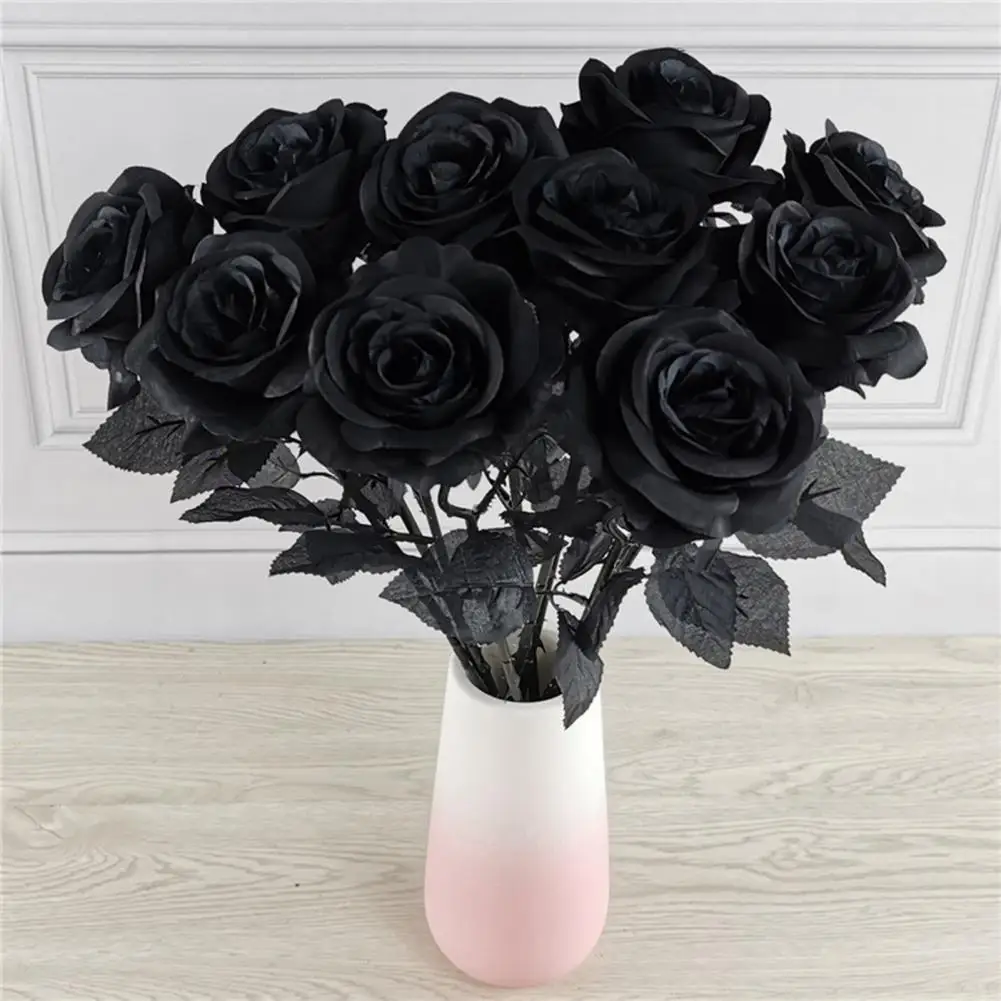 10Pcs Decroative Faux Rose Everlasting High Simulation Relastic Black Flower Ornament for Home Artificial Flower Fake Floral Hot
10Pcs Decroative Faux Rose Everlasting High Simulation Relastic Black Flower Ornament for Home Artificial Flower Fake Floral Hot