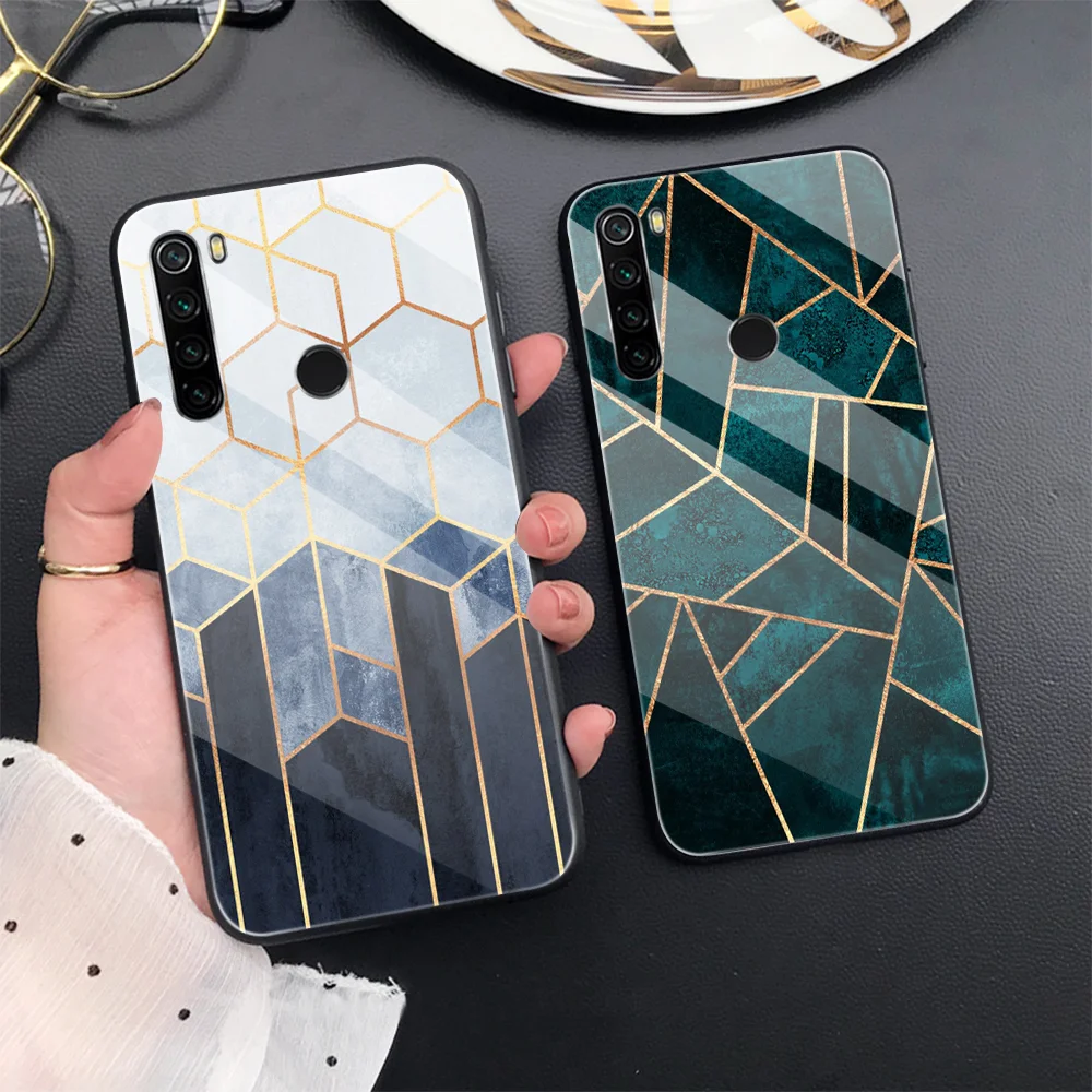 Роскошный Мраморный чехол для Xiaomi Redmi Note 8 7 8A 7A 8T K20 6 Pro Mi 9 9T 10 SE A3 A2 Lite CC9 F1 стеклянные