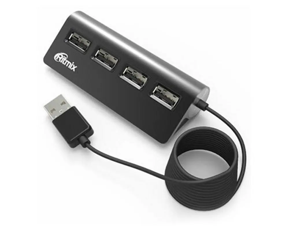 Разветвитель USB Ritmix CR-2400 Black | Компьютеры и офис