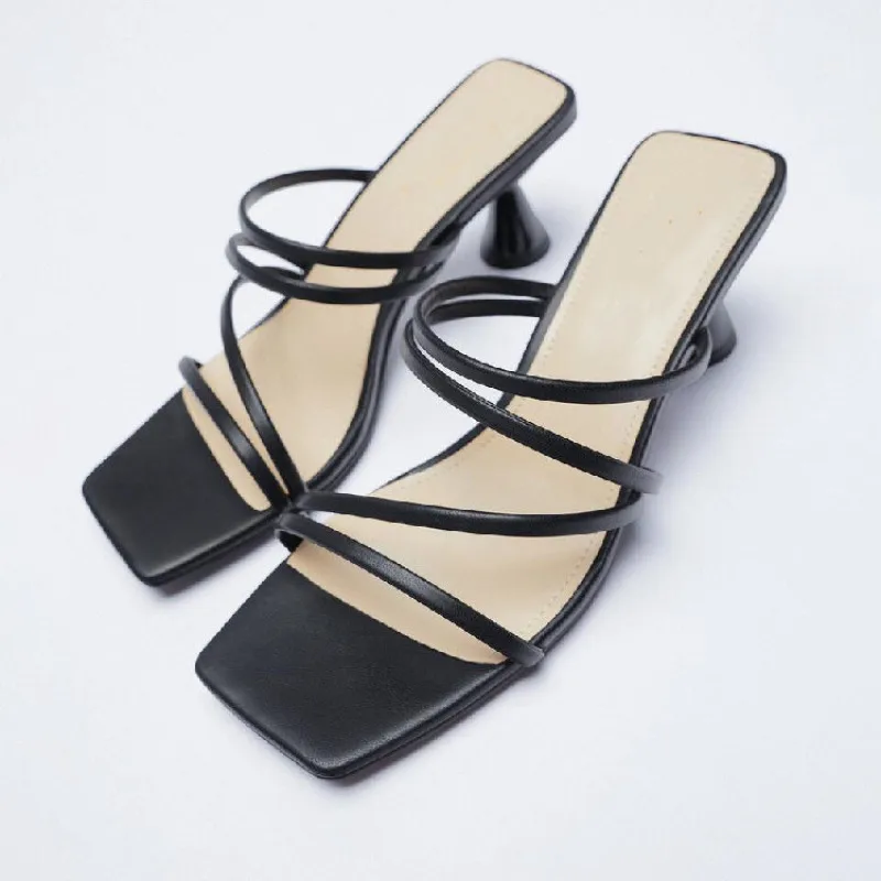 ZAR 2021 Summer New Black One Word With Fashion Square Toe High Heels Sexy Muller Sandals And Slippers Women Luxury Plus Size 40
ZAR 2021 Summer New Black One Word With Fashion Square Toe High Heels Sexy Muller Sandals And Slippers Women Luxury Plus Size 40