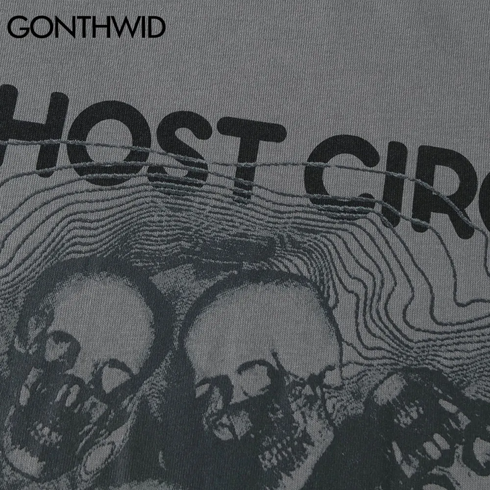 GONTHWID Tees Shirts Hip Hop Gothic Skulls Print Tshirts Streetwear Summer Fashion Casual Punk Rock Gothic Short Sleeve Tee Tops
GONTHWID Tees Shirts Hip Hop Gothic Skulls Print Tshirts Streetwear Summer Fashion Casual Punk Rock Gothic Short Sleeve Tee Tops