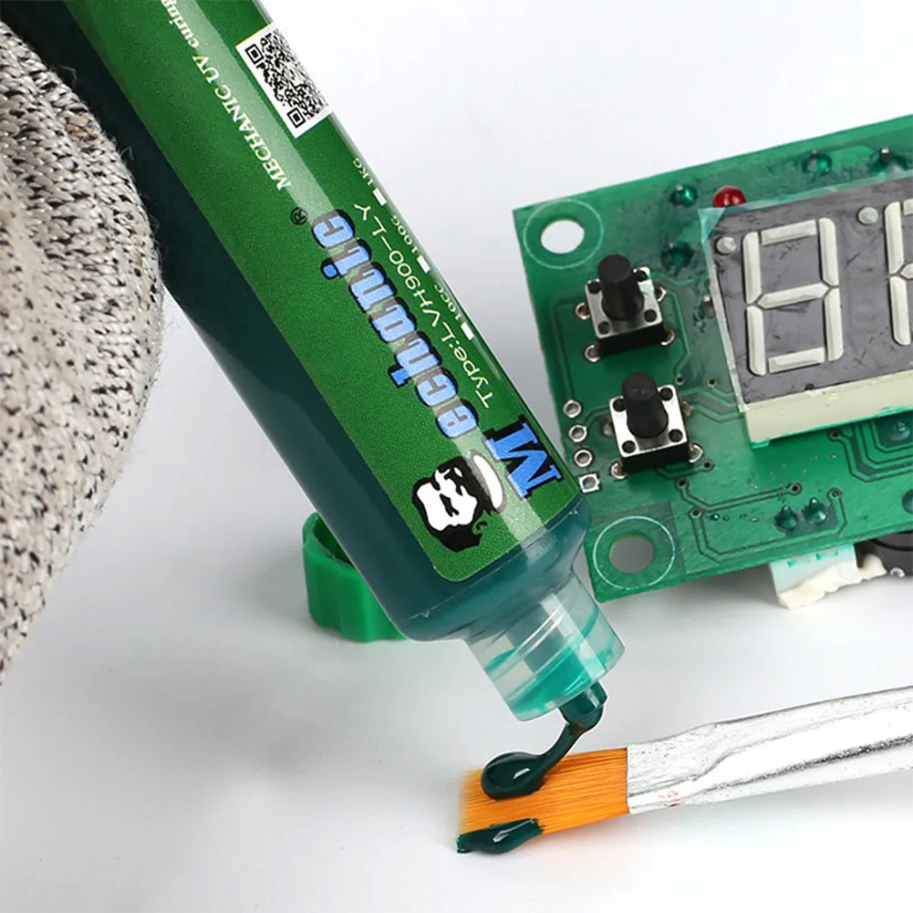 1pc 10cc UV Green Oil Curing Solder Mask PCB Repair Paint With Plunger Needle For BGA SMD SMT Repair Electrical Equipment Parts
1pc 10cc UV Green Oil Curing Solder Mask PCB Repair Paint With Plunger Needle For BGA SMD SMT Repair Electrical Equipment Parts