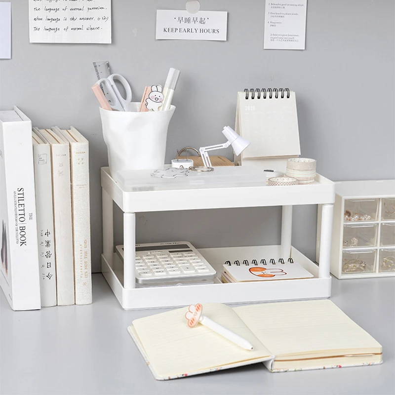 Multifunctional Shelves Double-layer Storage Shelf Desktop Storage Rack Plastic Desk Shelves Cosmetic Sundries Organizer Storage
Multifunctional Shelves Double-layer Storage Shelf Desktop Storage Rack Plastic Desk Shelves Cosmetic Sundries Organizer Storage