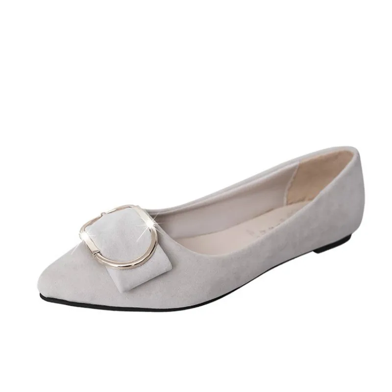 2019 spring and autumn new women's flat shoes sweet metal buckle flat shallow mouth pointed suede shoes soft bottom work shoes
2019 spring and autumn new women's flat shoes sweet metal buckle flat shallow mouth pointed suede shoes soft bottom work shoes