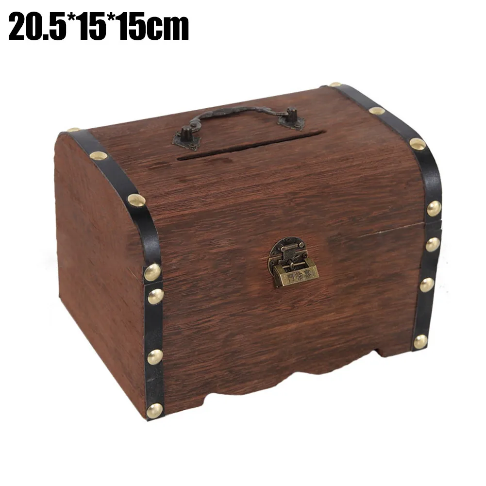 Vintage Treasure Storage Box Wooden Piggy Bank Safe Money Box Savings Carving Handmade Retro Child Cash Coin Storage Box Gifts
Vintage Treasure Storage Box Wooden Piggy Bank Safe Money Box Savings Carving Handmade Retro Child Cash Coin Storage Box Gifts