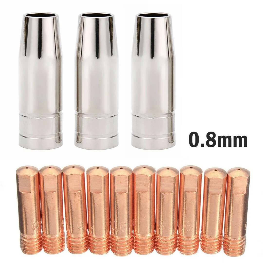 13pcs MB15AK Contact Tip Holder Gas Nozzle 0.8mm Welder Shield Shroud Tip Kit Suitable For Carbon Dioxide Welding
13pcs MB15AK Contact Tip Holder Gas Nozzle 0.8mm Welder Shield Shroud Tip Kit Suitable For Carbon Dioxide Welding