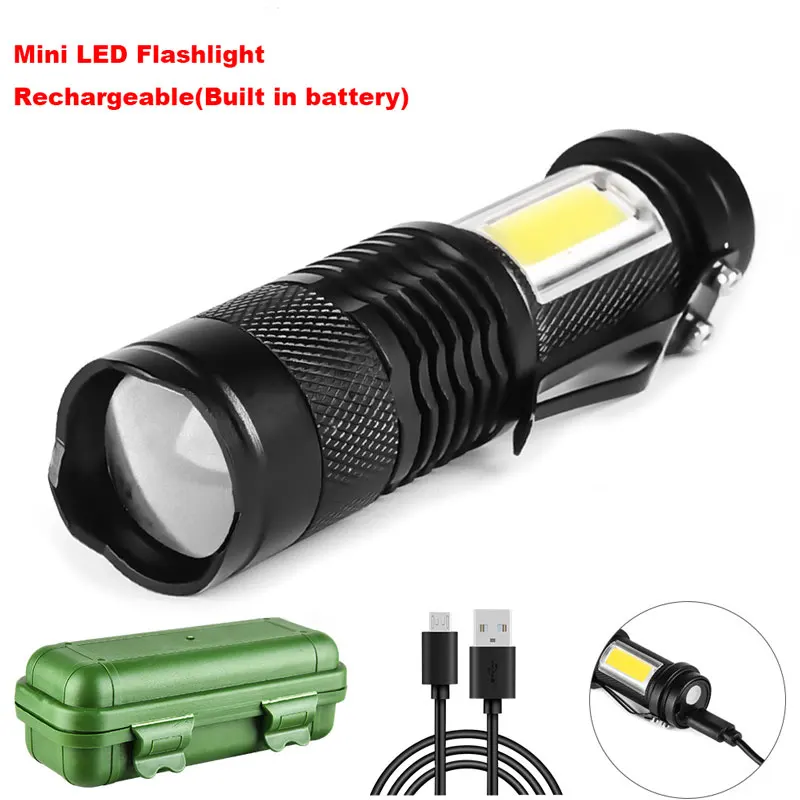 Q5 Zoom Focus Mini led Flashlight Built In Battery Torch Lamp Lantern 2000 Lumen Adjustable Penlight Waterproof T6 light
Q5 Zoom Focus Mini led Flashlight Built In Battery Torch Lamp Lantern 2000 Lumen Adjustable Penlight Waterproof T6 light