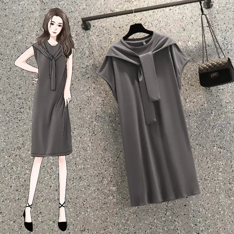 Plus Size Women's 2021 New Shawl Loose Tibetan Meat Mid-length Dress party dresses women evening 2020 Scarf Collar
Plus Size Women's 2021 New Shawl Loose Tibetan Meat Mid-length Dress party dresses women evening 2020 Scarf Collar