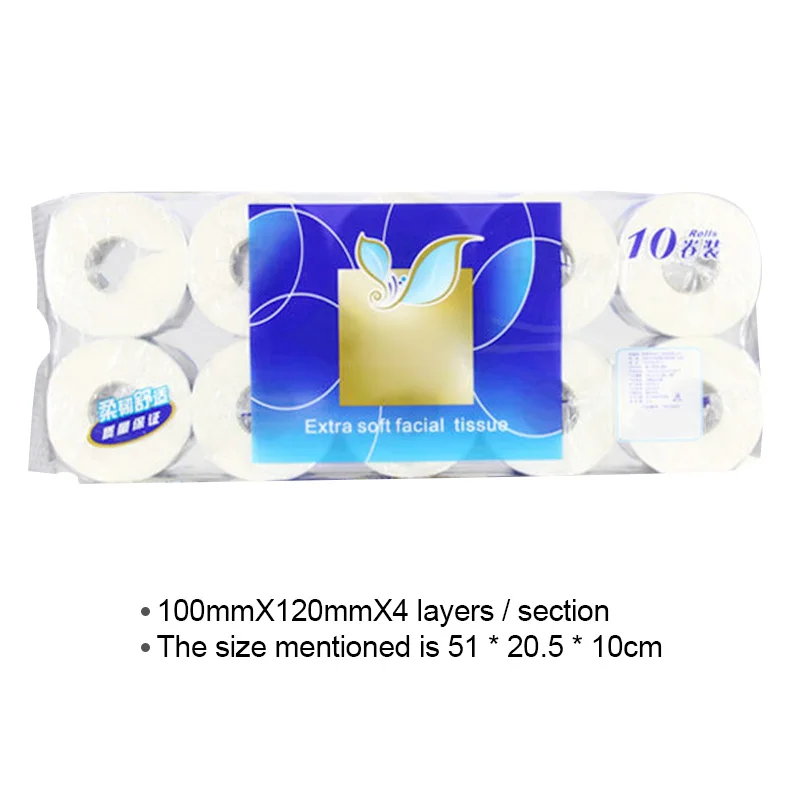 Hot 10 Rolls Toilet Paper Household 4 Layers Tissue Soft Skin-Friendly for Bathroom New FKU66
Hot 10 Rolls Toilet Paper Household 4 Layers Tissue Soft Skin-Friendly for Bathroom New FKU66