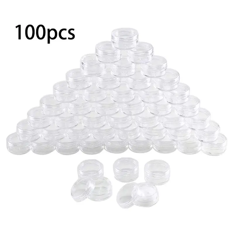 28TA 100pcs/set 5g Round Bottom Cream Jar Transparent Eye Cream Dispenser Portable Travel Mini Refillable Container Empty Bottle
28TA 100pcs/set 5g Round Bottom Cream Jar Transparent Eye Cream Dispenser Portable Travel Mini Refillable Container Empty Bottle