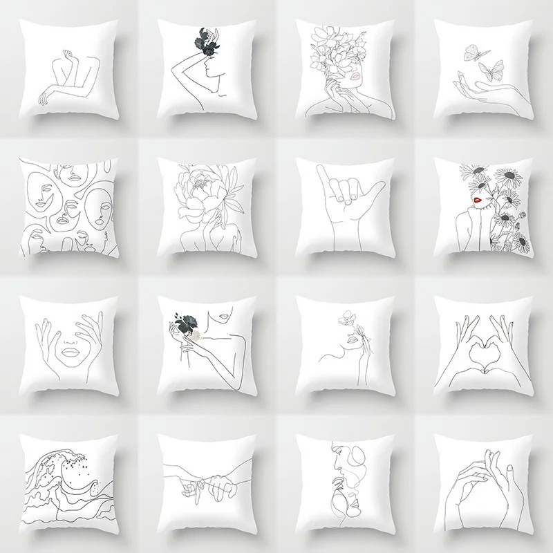 Minimalist Line Abstract Pillow Polyester Character Flower Head Pillowcase Geometric Pillowcase Decorations for Home Cushion
Minimalist Line Abstract Pillow Polyester Character Flower Head Pillowcase Geometric Pillowcase Decorations for Home Cushion
