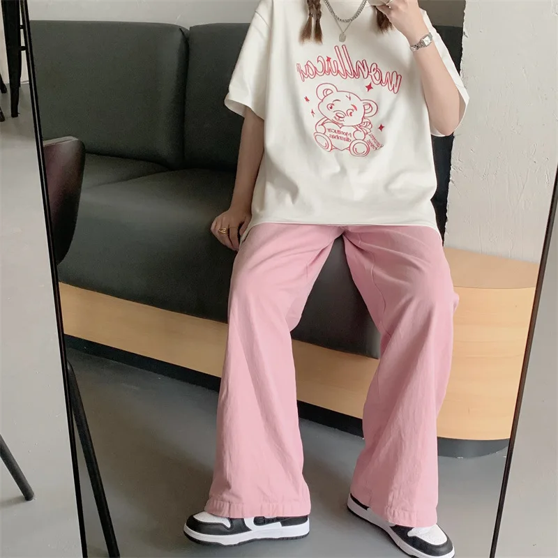 Women's Clothing 2021 Summer New Student Korean Loose Bear Print Couples Tops Casual Short Sleeve T-shirt Harajuku Tees Female
Women's Clothing 2021 Summer New Student Korean Loose Bear Print Couples Tops Casual Short Sleeve T-shirt Harajuku Tees Female