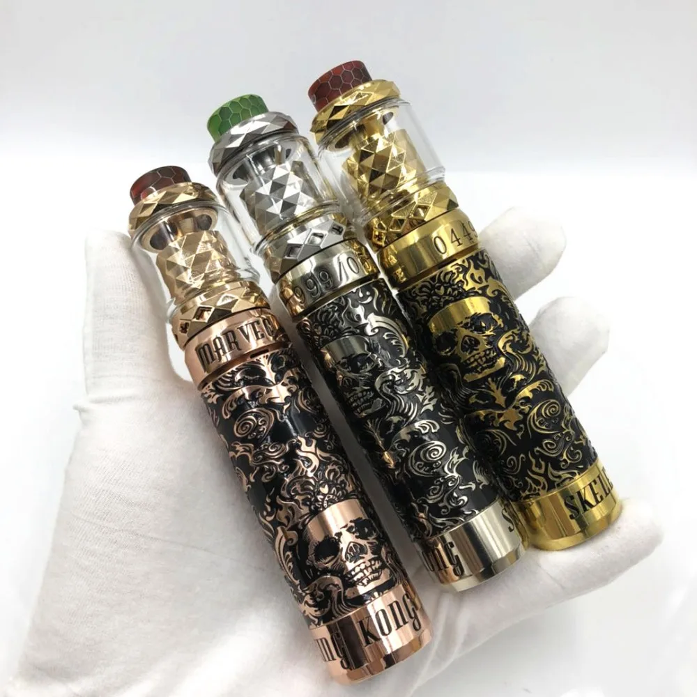 Вейп с атомайзером Skeleton King Kong Mod 26 мм аккумулятором 18650 vs AvidLyfe mod kit|Моды для