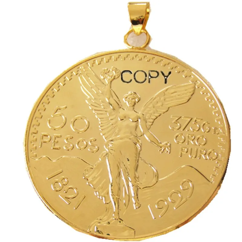 P(02)Coin Pendant Mexico 1929 50 Peso Coin Gold Plated Fashion Jewelry(diameter:37mm)
P(02)Coin Pendant Mexico 1929 50 Peso Coin Gold Plated Fashion Jewelry(diameter:37mm)