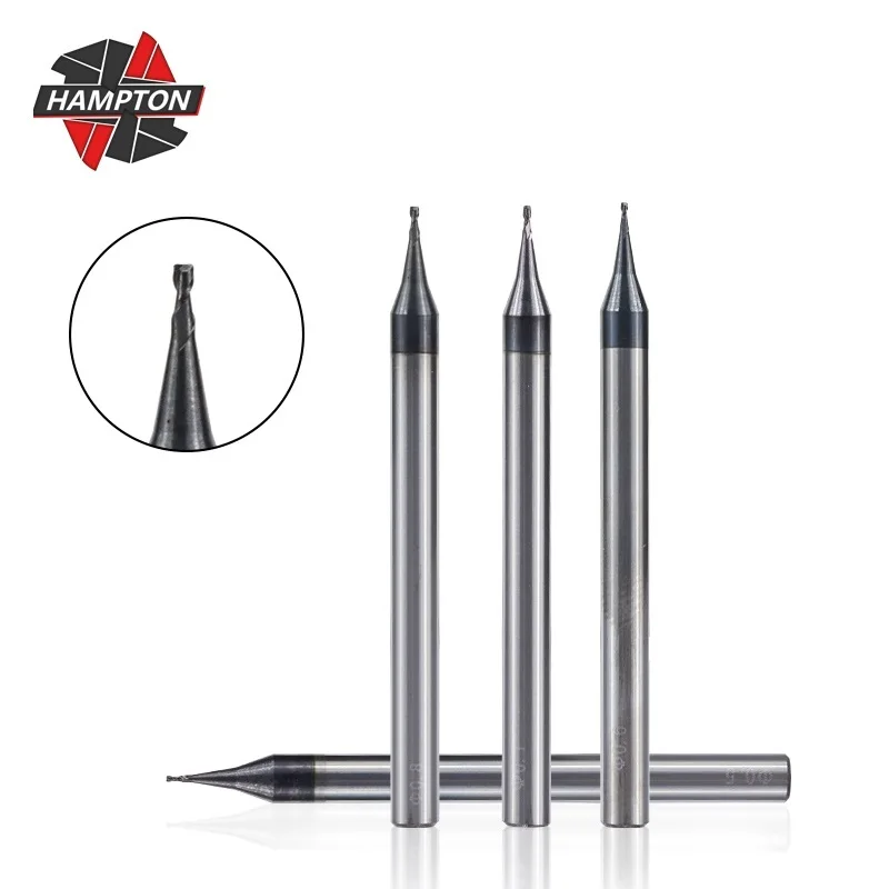 HAMPTON 2 Flute Micro Flat End Mill 0.2-0.9mm Mini CNC Router Bit 4mm Shank Tungsten Carbide End Mill Mini Milling Cutter
HAMPTON 2 Flute Micro Flat End Mill 0.2-0.9mm Mini CNC Router Bit 4mm Shank Tungsten Carbide End Mill Mini Milling Cutter