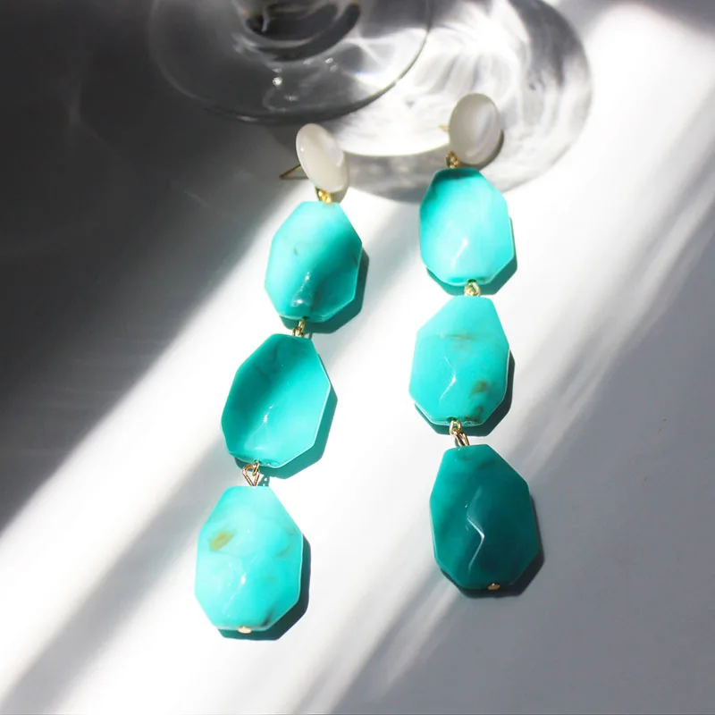 Wholesale Statement Long Green Stone Fashion Earring Women Female Dangle Drop Bohemia Stone Earrings Party Modern Jewelry
Wholesale Statement Long Green Stone Fashion Earring Women Female Dangle Drop Bohemia Stone Earrings Party Modern Jewelry